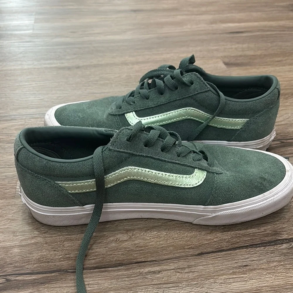 Vans Sage Green Suede Shoes - Picture 6 of 9